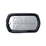 US Navy Dog Tag with Black Tough PVC Silencer