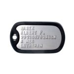 US Navy Dog Tag with Black Silicone Silencer