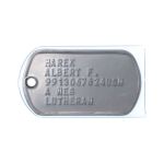 US Navy Dog Tag with Transparent Polyurethane Cover