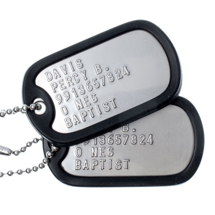 30 Pieces Military Dog Tags Set Including 10 Stainless Steel Blank Dog Tag 10 Steel Ball Chain and 10 Military Silicone Dog Tag Silencer