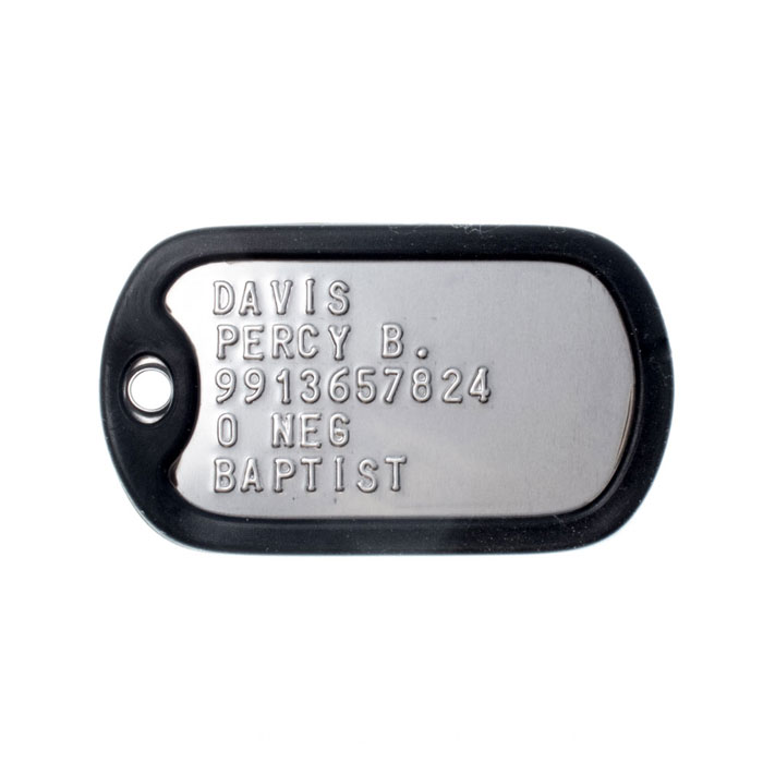 Real Black Debossed Military Dog Tags Made Just For U 