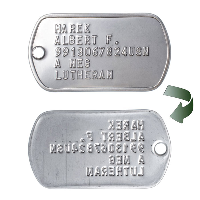 what do the numbers on navy dog tags mean