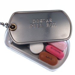 Dog Tag Pill Box