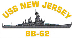 USS New Jersey BB-62 Decal