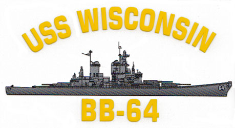 NAVY USS WISCONSIN  BB-64 MILITARY WAR SHIP DECAL