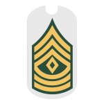 Army 1SG Rank Tag Sticker