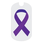 Purple Ribbon Tag Sticker