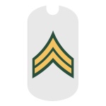 Army CPL Rank Tag Sticker