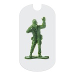 Green Army Man with Binoculars Tag Sticker