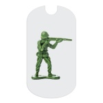 Green Army Man Shooting Rifle Tag Sticker