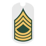 Army MSG Rank Tag Sticker