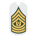 Army CSM Rank Tag Sticker