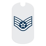 Air Force SSgt Rank Tag Sticker