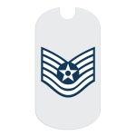 Air Force TSgt Rank Tag Sticker