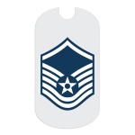 Air Force MSgt Rank Tag Sticker