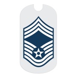 Air Force CMSgt Rank Tag Sticker