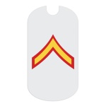 USMC PFC Rank Tag Sticker