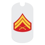USMC Cpl Rank Tag Sticker