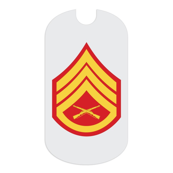 USMC SSgt Rank Tag Sticker