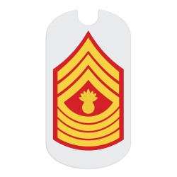 USMC MGySgt Rank Tag Sticker