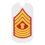 USMC MGySgt Rank Tag Sticker
