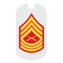 USMC MSgt Rank Tag Sticker