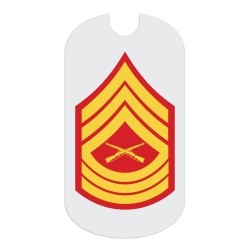 USMC MSgt Rank Tag Sticker