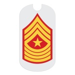 USMC SgtMaj Rank Tag Sticker