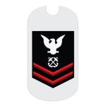 Navy PO2 Rank Tag Sticker