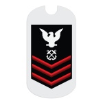Navy PO1 Rank Tag Sticker