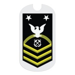 Navy MCPO Rank Tag Sticker