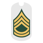 Army SFC Rank Tag Sticker