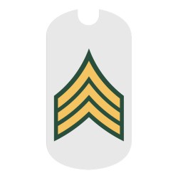 Army SGT Rank Tag Sticker