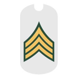 Army SGT Rank Tag Sticker