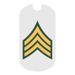 Army SGT Rank Tag Sticker