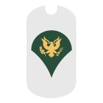 Army SPC Rank Tag Sticker