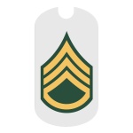 Army SSG Rank Tag Sticker