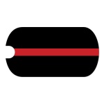 Thin Red Line Tag Sticker