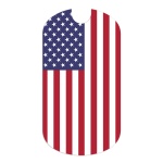 USA Flag Tag Sticker