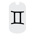 Gemini Zodiac Tag Sticker