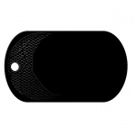 Basketball Black Dog Tag