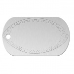 Football Silver Dog Tag