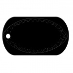 Football Black Dog Tag