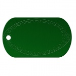 Football Green Dog Tag