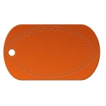 Football Orange Dog Tag