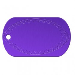 Football Purple Dog Tag