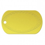 Football Yellow Dog Tag