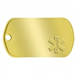 Brass Medical Asklepian Tag