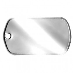 300 Shiny  Bright Stainless Steel Military GI Dog Tags Rolled edge 