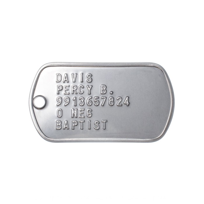 Black - Military GI Style Dog Tag - Galaxy Army Navy